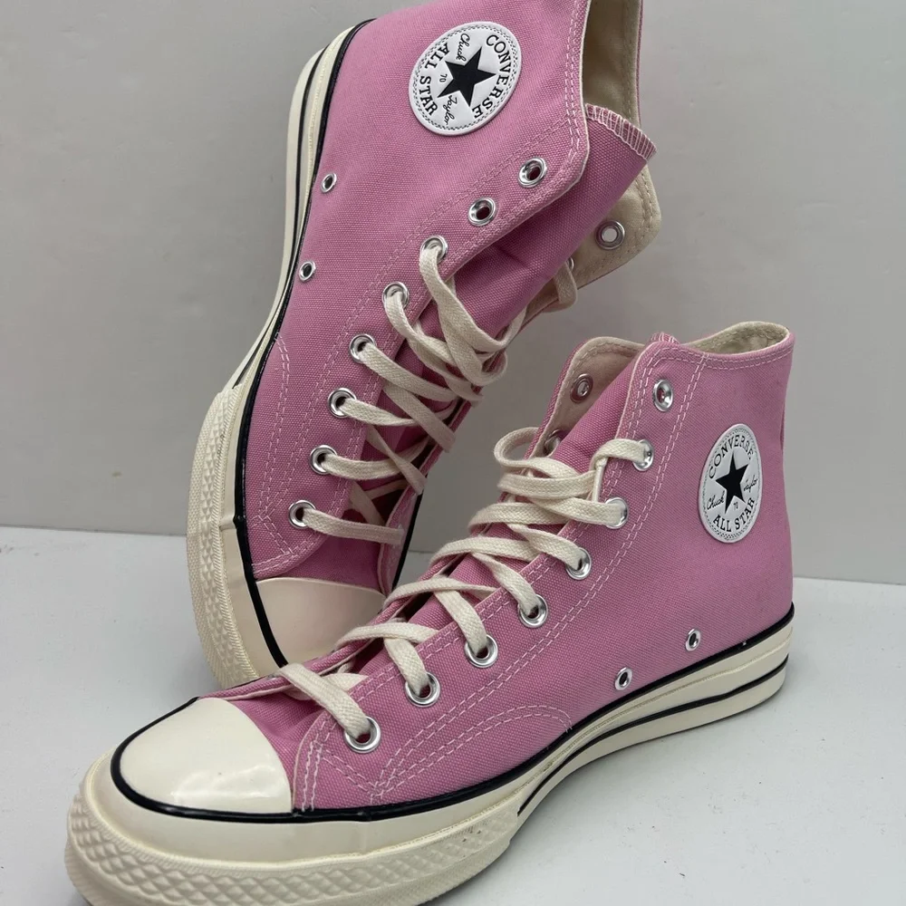 Converse Men’s A03795C CHUCK 70 HI AMBER PINK/EGRET/BLACK Pink High-Top Sneakers